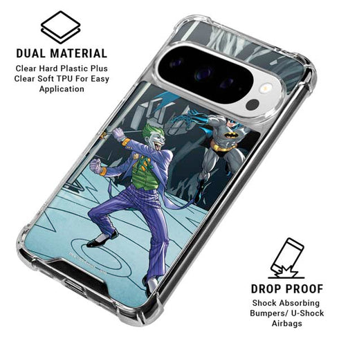 DC Comics The Joker vs Batman Art Google Pixel 10 Pro XL Clear Case